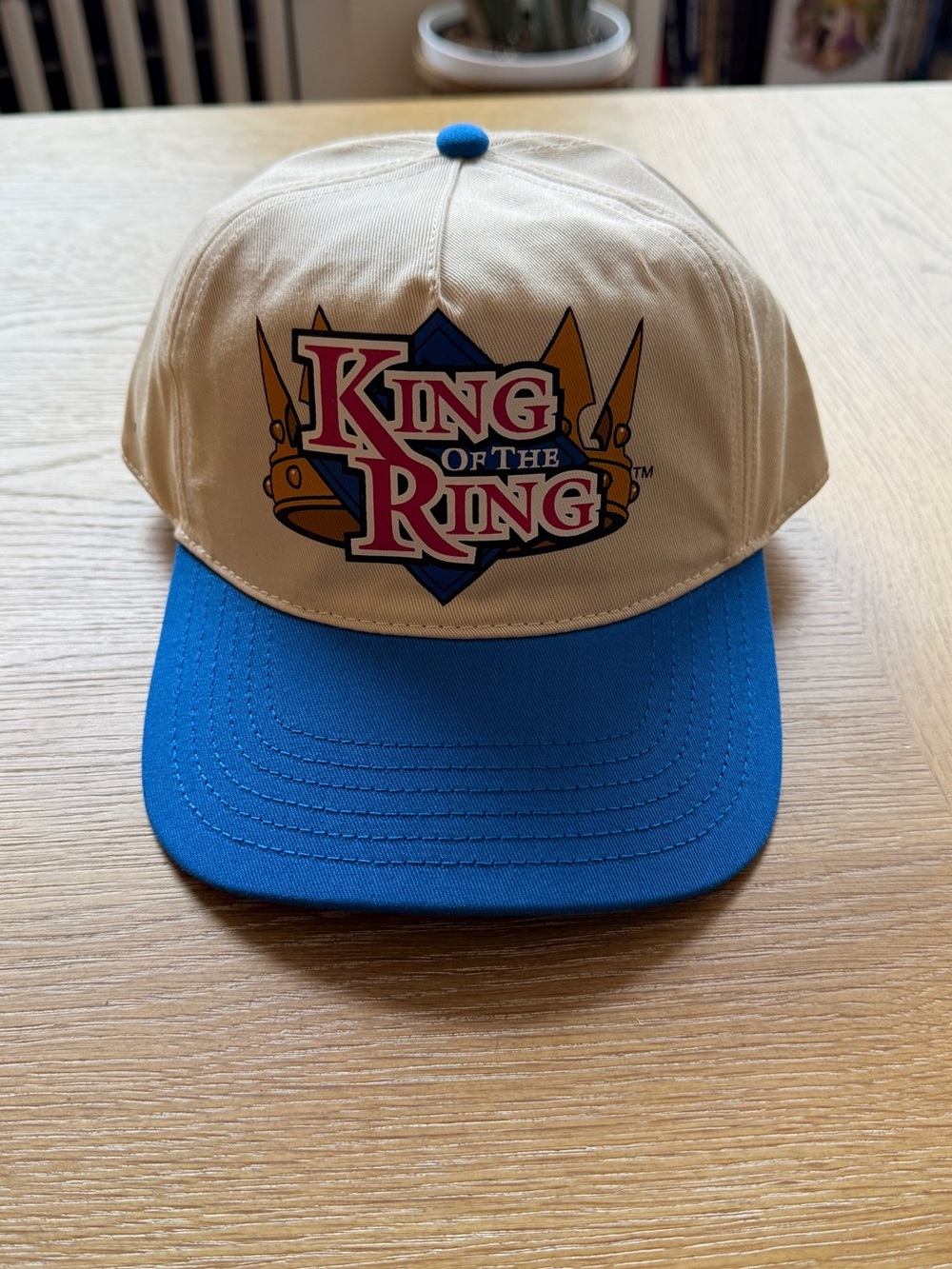 WWF/WWE King of the Ring Beige and Blue Baseball Cap
